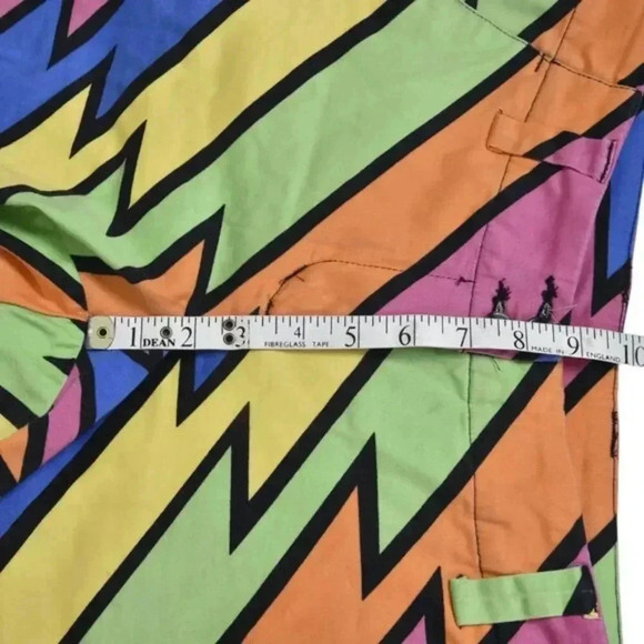 Loudmouth Shorts Colorful Bold Zigzag Patterned  Multicolor Size 4 - Picture 6 of 10